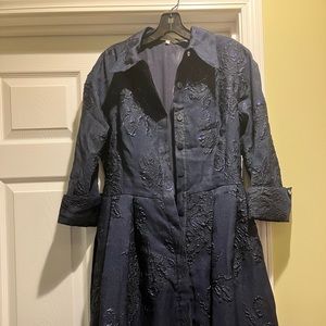 Never worn Size 10 navy Teri Jon long formal dress